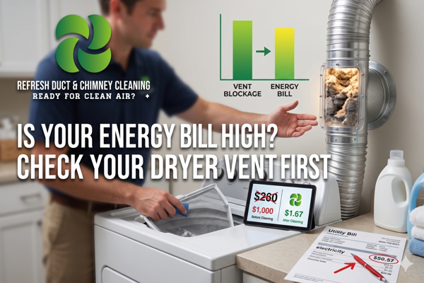 Is Your Energy Bill High? Check Your Dryer Vent First - Refresh Duct ...